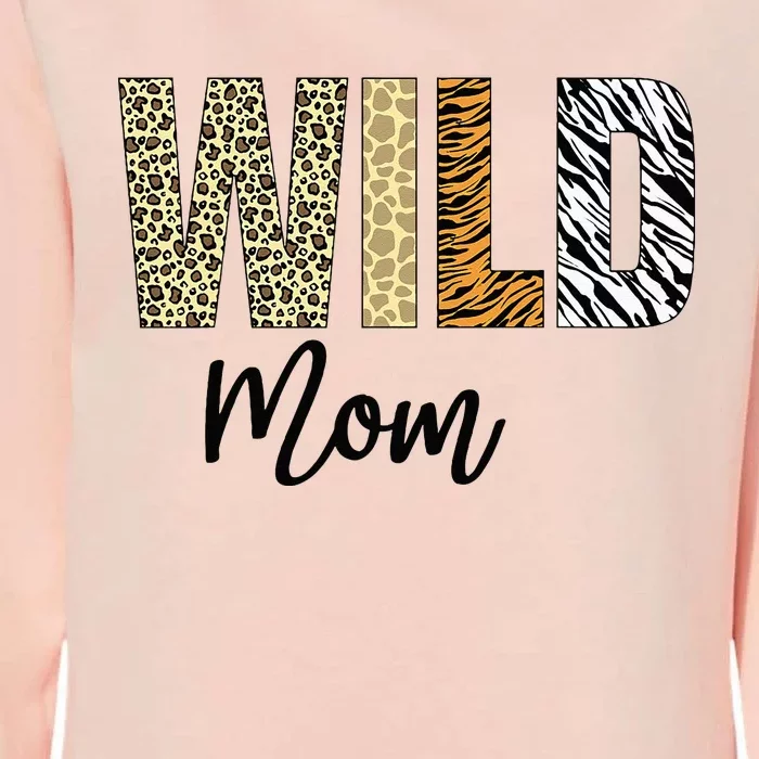 Mom Of The Wild One Zoo Birthday Safari Jungle Animal Womens California Wash Sweatshirt