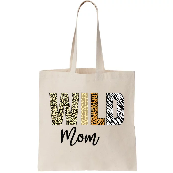 Mom Of The Wild One Zoo Birthday Safari Jungle Animal Tote Bag