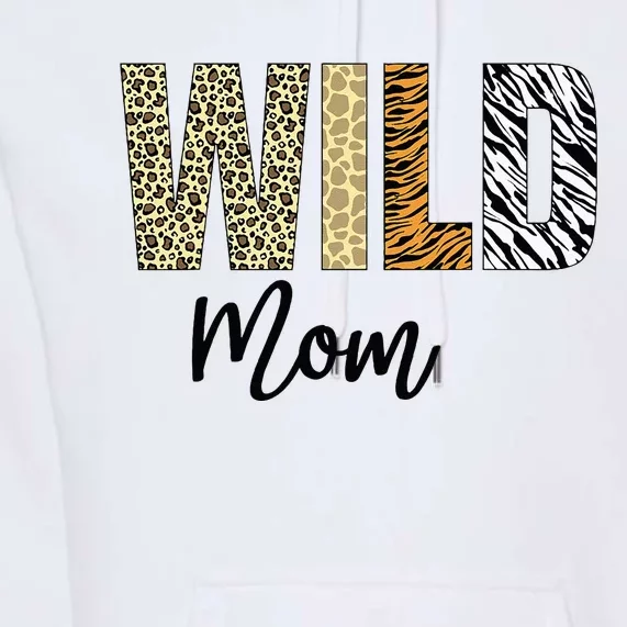 Mom Of The Wild One Zoo Birthday Safari Jungle Animal Premium Hoodie