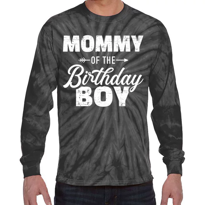 Mommy Of The Birthday, Matching Family For Mom Tie-Dye Long Sleeve Shirt