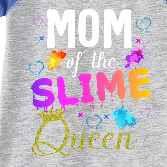 Mom Of The Slime Queen Crown Birthday Matching Party Outfit Gift Infant Baby Jersey Bodysuit