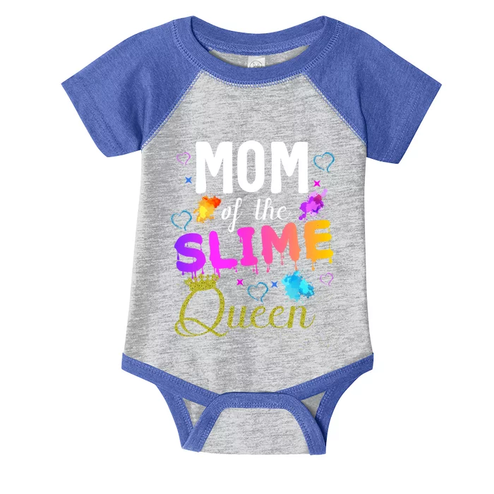 Mom Of The Slime Queen Crown Birthday Matching Party Outfit Gift Infant Baby Jersey Bodysuit