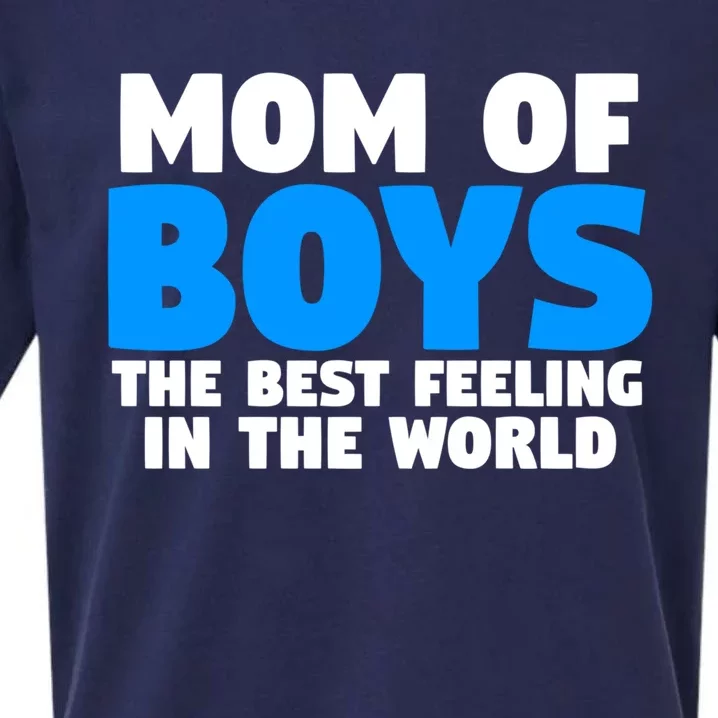 Mom Of The Best Feeling In The World Family Funny Gift Sueded Cloud Jersey T-Shirt