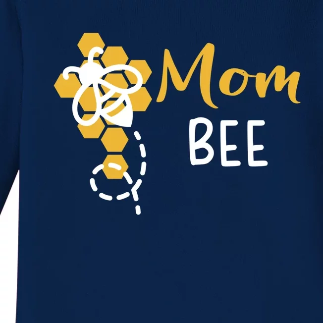 Mom Of The Bee 1st Birthday Outfit First Bee Day Family Cool Gift Baby Long Sleeve Bodysuit