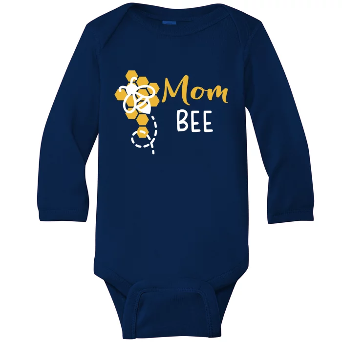 Mom Of The Bee 1st Birthday Outfit First Bee Day Family Cool Gift Baby Long Sleeve Bodysuit