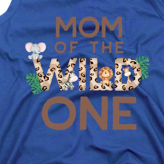 Mom Of The Wild One Animal Safari 1st Birthday Theme Family Cute Gift Tank Top