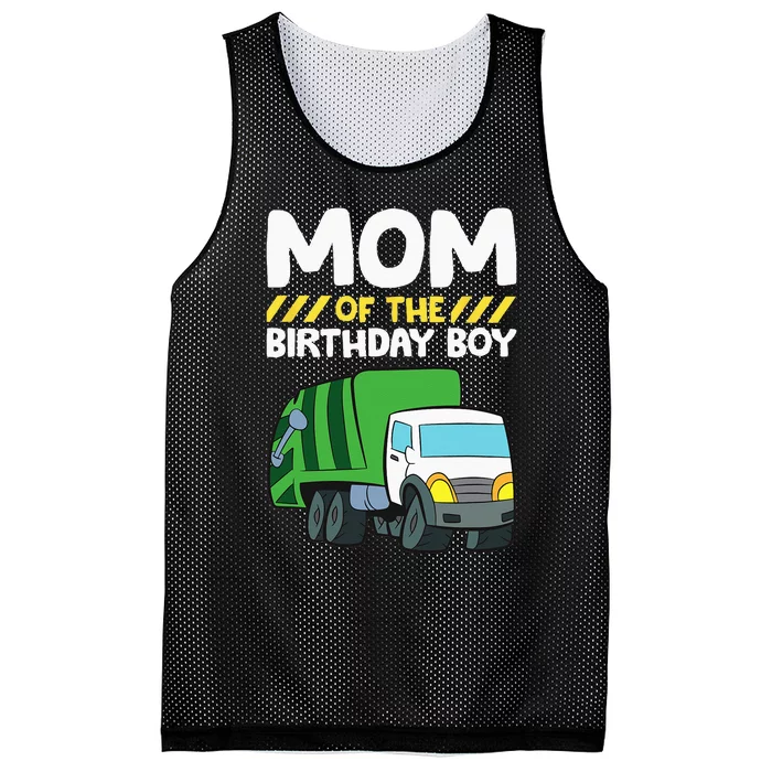 Mom Of The Birthday Boy Garbage Truck Birthday Party Mesh Reversible Basketball Jersey Tank