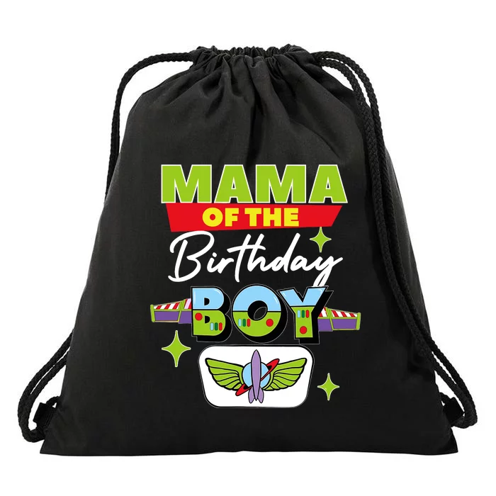 Mama Of The Birthday Boy Toy Funny Story Family Drawstring Bag