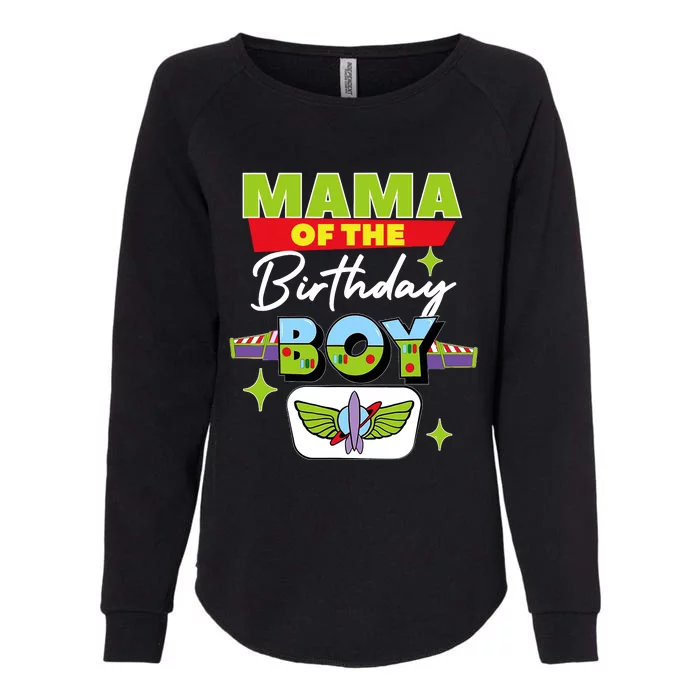 Mama Of The Birthday Boy Toy Funny Story Family Womens California Wash Sweatshirt