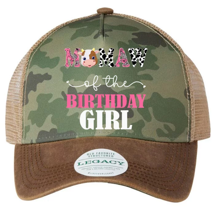 Mamaw Of The Birthday For Girl Cow Farm 1st Birthday Cow Legacy Tie Dye Trucker Hat