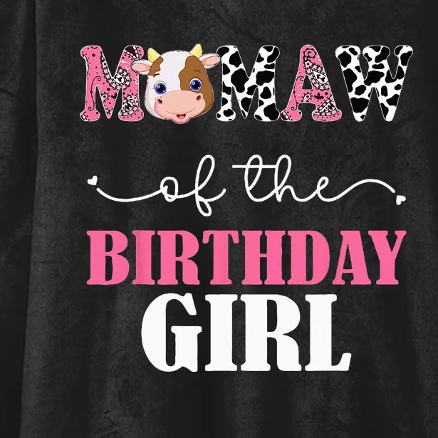 Mamaw Of The Birthday For Girl Cow Farm 1st Birthday Cow Hooded Wearable Blanket