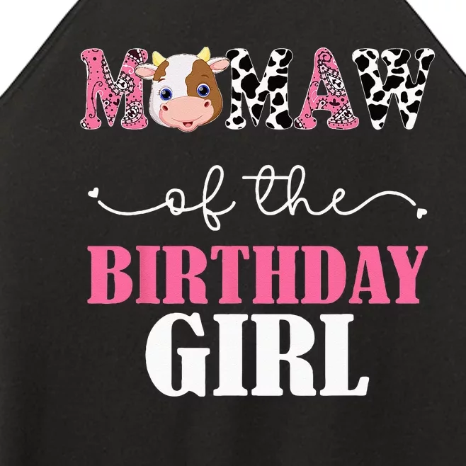 Mamaw Of The Birthday For Girl Cow Farm 1st Birthday Cow Women’s Perfect Tri Rocker Tank