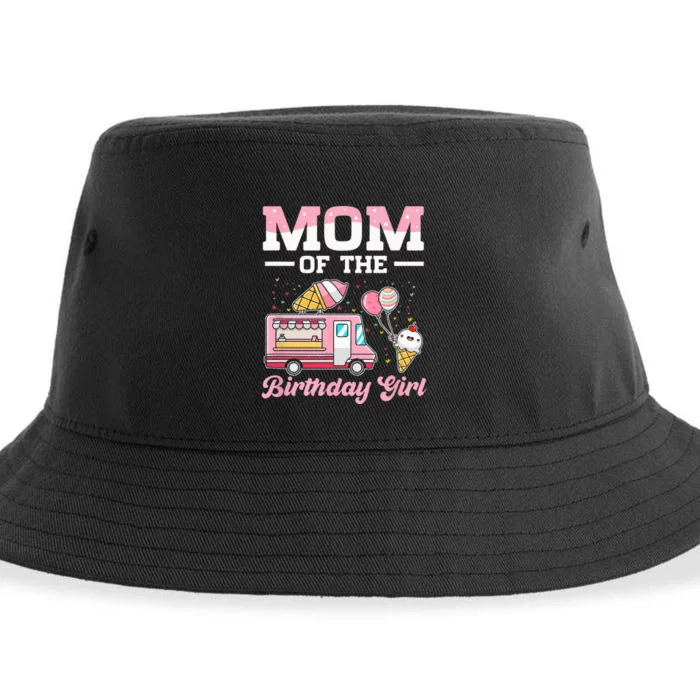 Mom Of The Birthday Girl Ice Cream Truck Bday Sustainable Bucket Hat