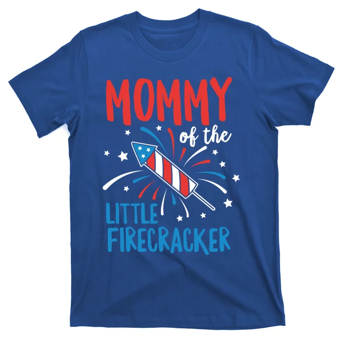 Mommy Of The Little Firecracker Pregnancy Announcet Gift T-Shirt