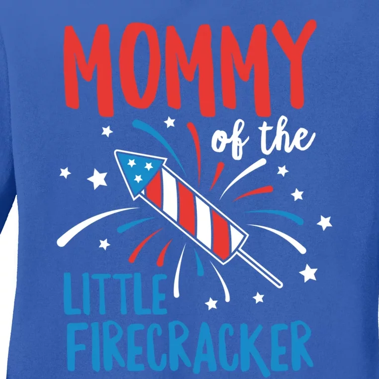 Mommy Of The Little Firecracker Pregnancy Announcet Gift Ladies Long Sleeve Shirt