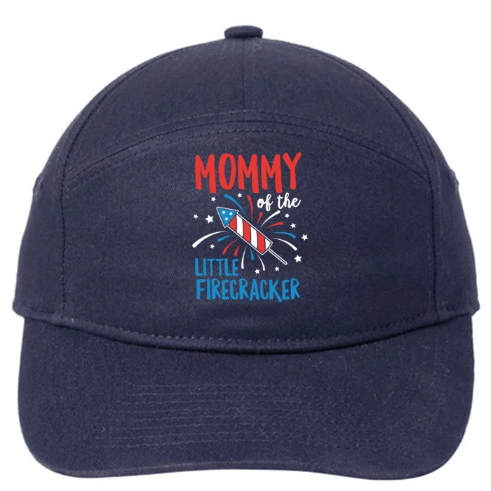 Mommy Of The Little Firecracker Pregnancy Announcet Gift 7-Panel Snapback Hat