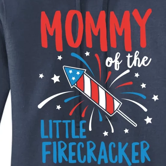 Mommy Of The Little Firecracker Pregnancy Announcet Gift Women's Pullover Hoodie