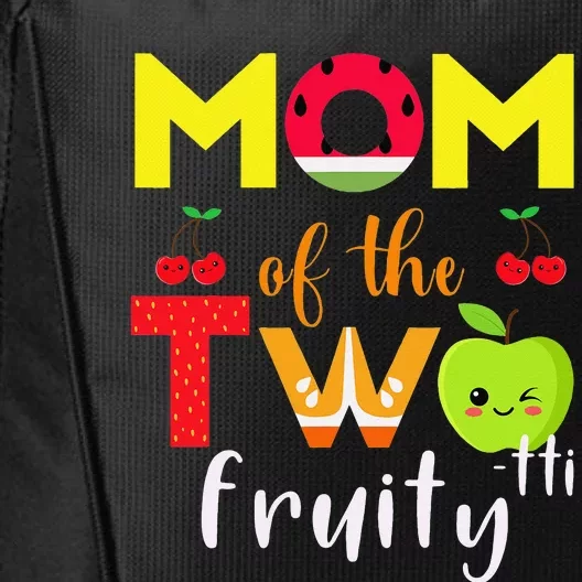 Mom Of the Twotti Frutti 2nd Birthday Party Fruit Themed City Backpack