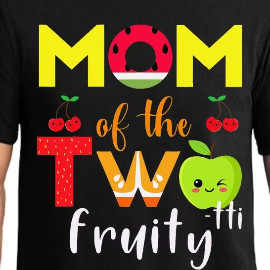 Mom Of the Twotti Frutti 2nd Birthday Party Fruit Themed Pajama Set