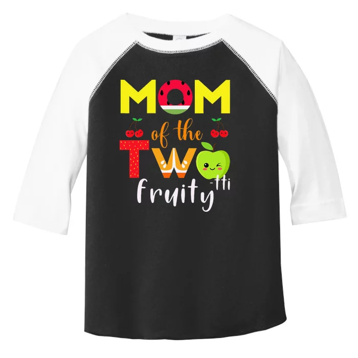 Mom Of the Twotti Frutti 2nd Birthday Party Fruit Themed Toddler Fine Jersey T-Shirt