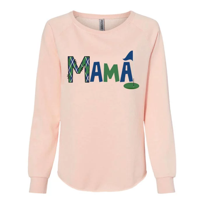 Mama Of The Birthday Boy Hole In One Golf Sport Matching Womens California Wash Sweatshirt