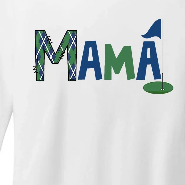 Mama Of The Birthday Boy Hole In One Golf Sport Matching Womens CVC Long Sleeve Shirt