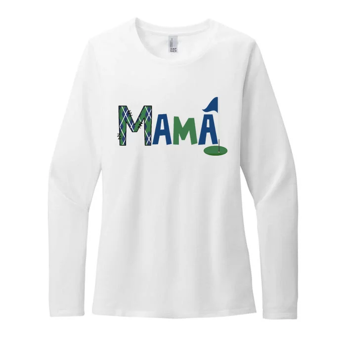 Mama Of The Birthday Boy Hole In One Golf Sport Matching Womens CVC Long Sleeve Shirt