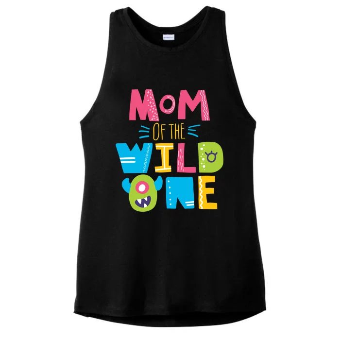 Mom Of The Wild One Year Old First Birthday Gift Ladies Tri-Blend Wicking Tank