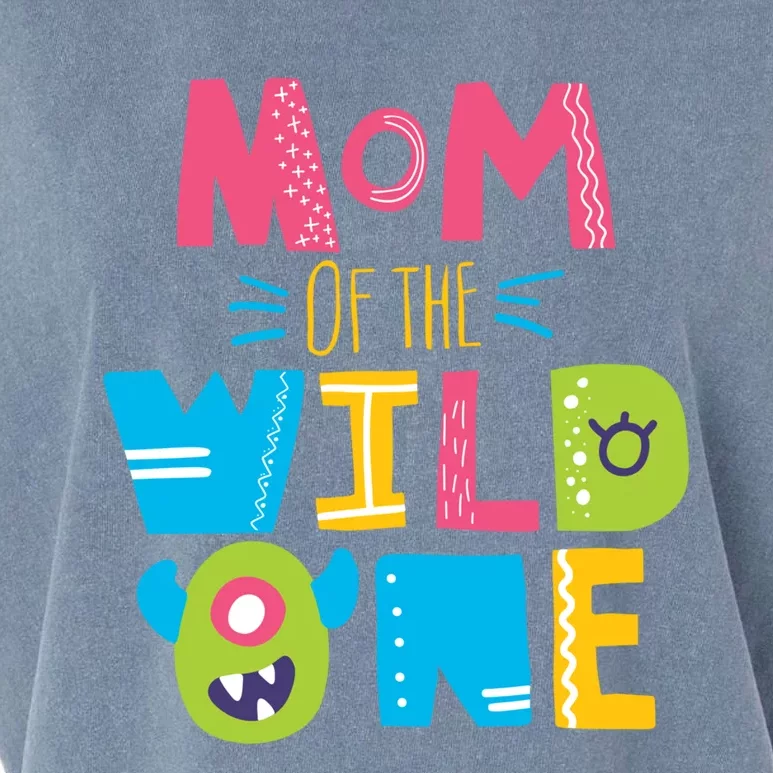 Mom Of The Wild One Year Old First Birthday Gift Garment-Dyed Women's Muscle Tee