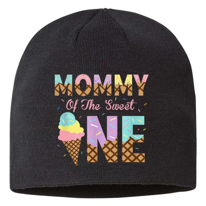 Mommy Of The Sweet One Ice Cream 1st First Birthday Family 8 1/2in Sustainable Knit Beanie