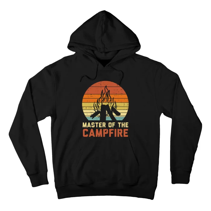 Master Of The Campfire Sunset Retro Bonfire Camping Camper Hoodie