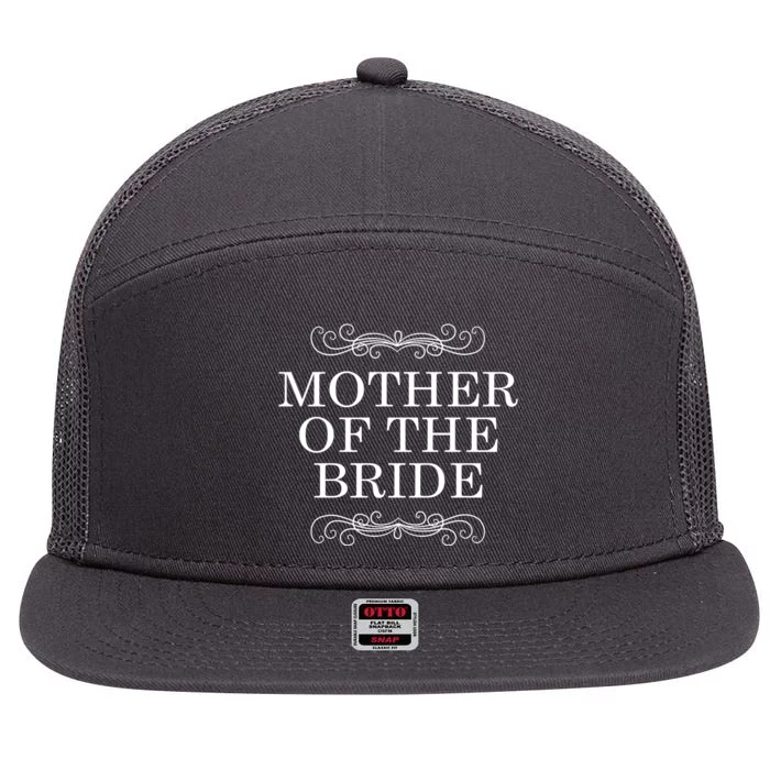 Mother Of The Bride 7 Panel Mesh Trucker Snapback Hat