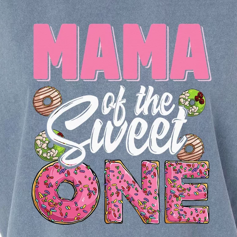 Mama Of The Sweet One Birthday 1st Bday Donut One Party Garment-Dyed Women's Muscle Tee