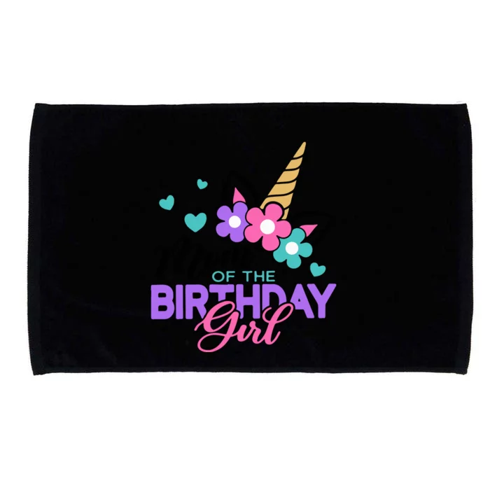 Mom Of The Birthday Girl Unicorn Girl Unicorn Birthday Microfiber Hand Towel