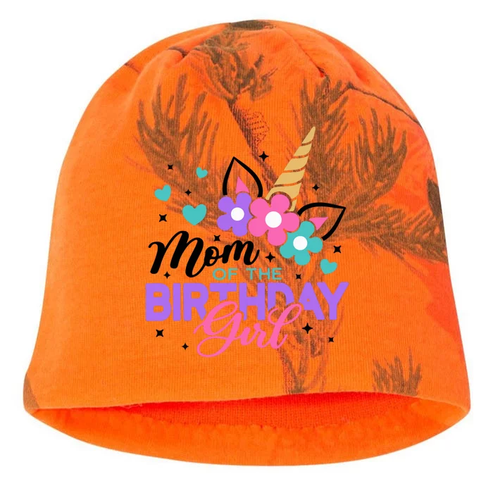 Mom Of The Birthday Girl Unicorn Girl Unicorn Birthday Kati - Camo Knit Beanie