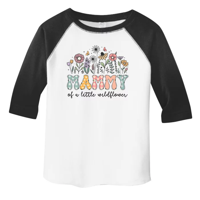 Mammy Of The Little Wildflower Baby Birthday Party Toddler Fine Jersey T-Shirt