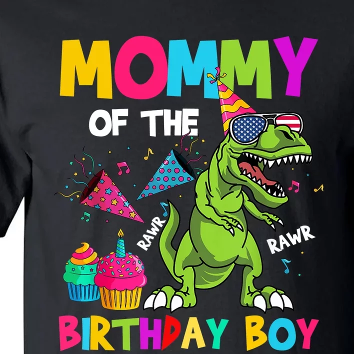 Mommy Of The Birthday Boy T-Rex Dinosaur Birthday Tall T-Shirt