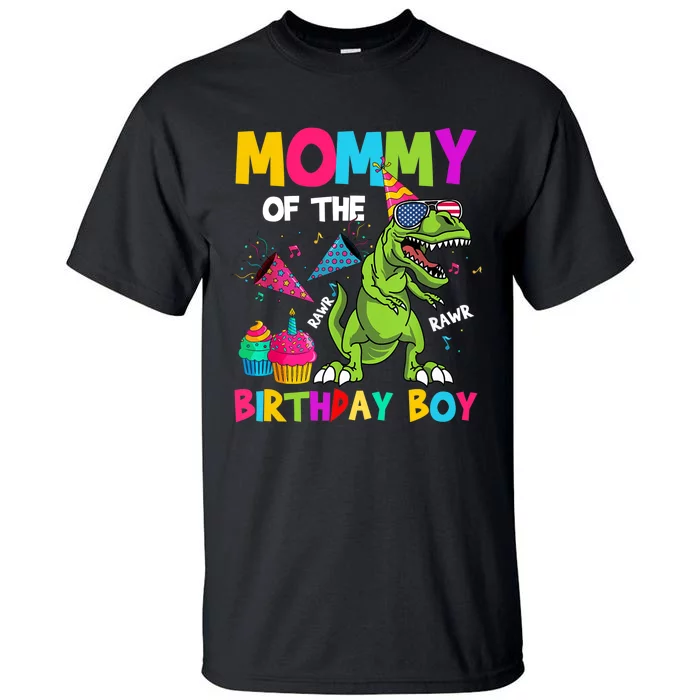 Mommy Of The Birthday Boy T-Rex Dinosaur Birthday Tall T-Shirt