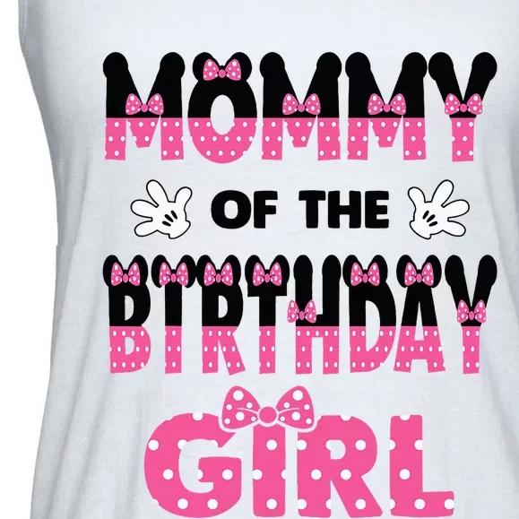 Mommy Of The Birthday Girl Mouse Theme Party Ladies Essential Flowy Tank