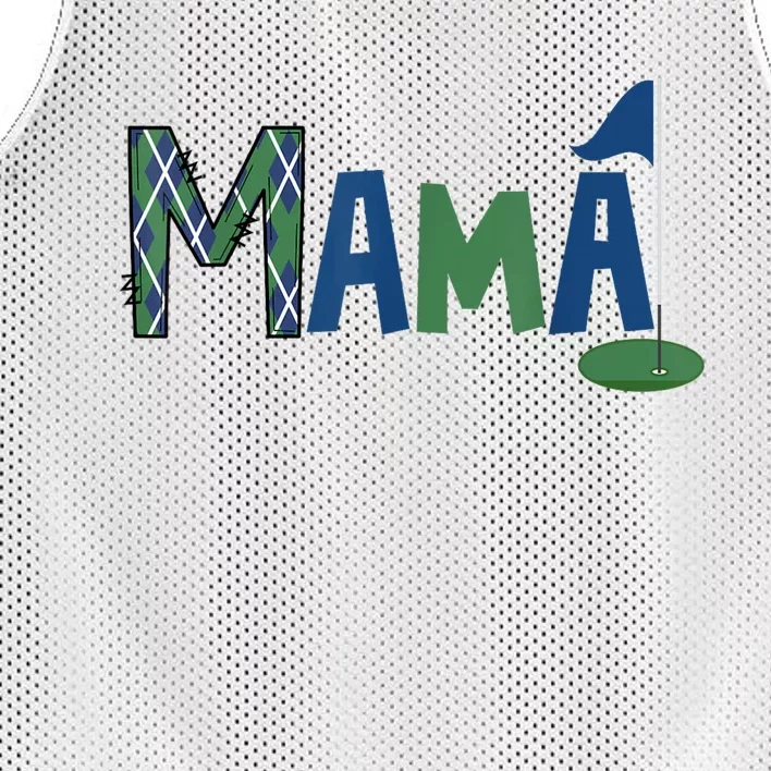 Mama Of The Birthday Boy Hole In One Golf Sport Matching Mesh Reversible Basketball Jersey Tank