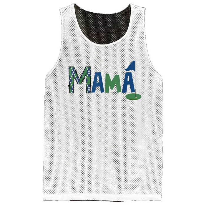 Mama Of The Birthday Boy Hole In One Golf Sport Matching Mesh Reversible Basketball Jersey Tank