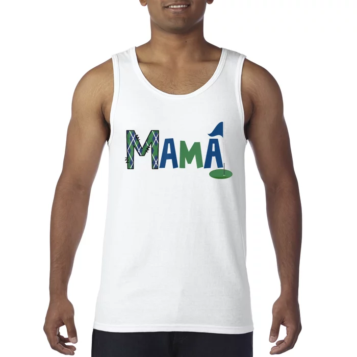 Mama Of The Birthday Boy Hole In One Golf Sport Matching Tank Top