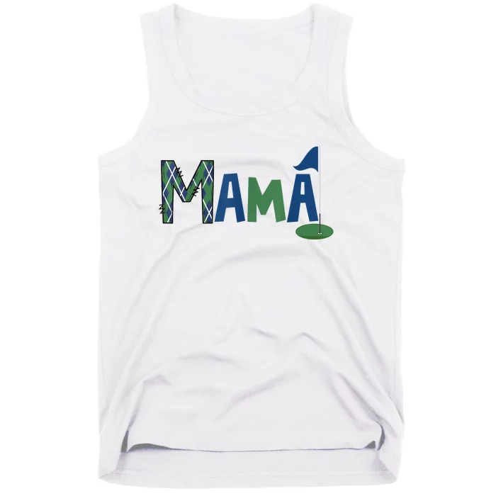 Mama Of The Birthday Boy Hole In One Golf Sport Matching Tank Top