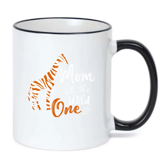 Mom Of The Wild One Funny 1st Birthday Animal Safari Gift Black Color Changing Mug