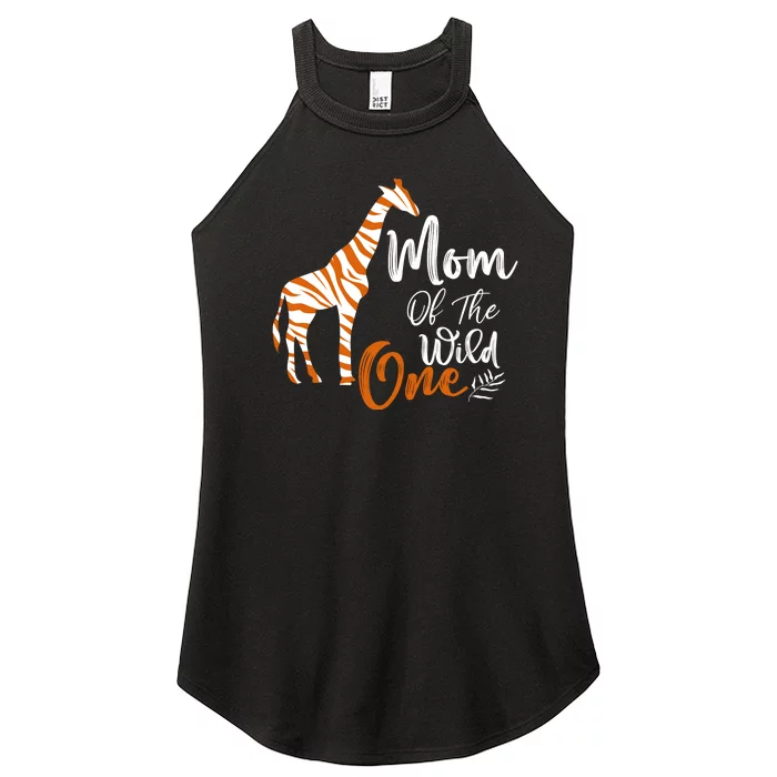 Mom Of The Wild One Funny 1st Birthday Animal Safari Gift Women’s Perfect Tri Rocker Tank