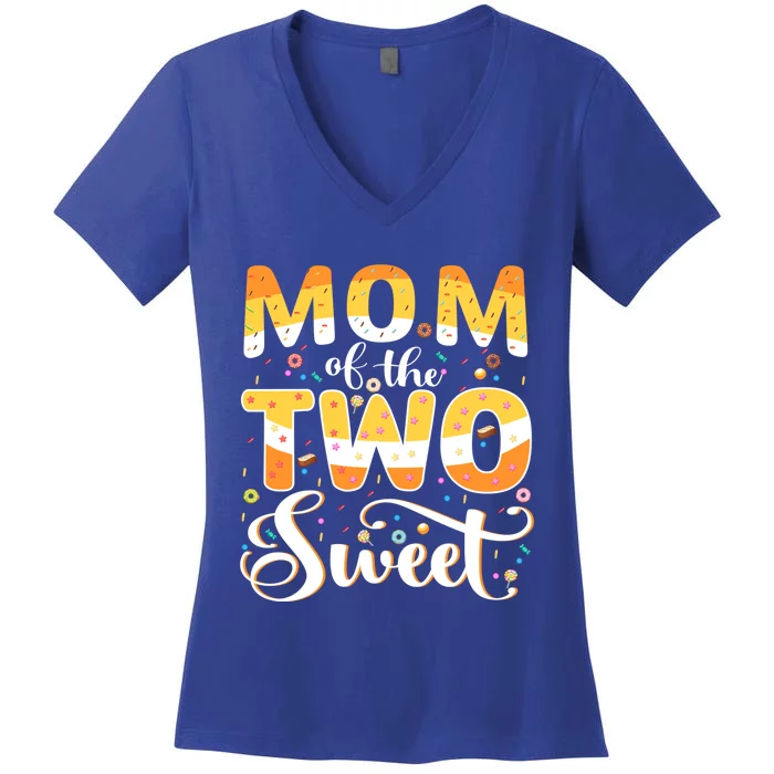 Mom Of The Two Sweet Proud Mother Mothers Day Cute Gift Women's V-Neck T-Shirt