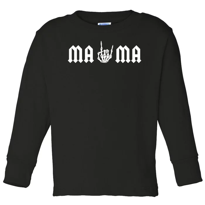 Mama Of The Bad Two The Bone Birthday 2 Years Old Birthday Toddler Long Sleeve Shirt