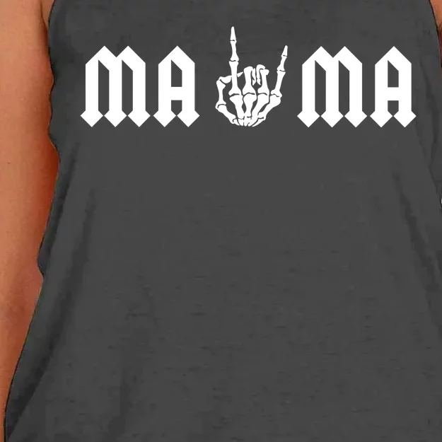 Mama Of The Bad Two The Bone Birthday 2 Years Old Birthday Women's Knotted Racerback Tank