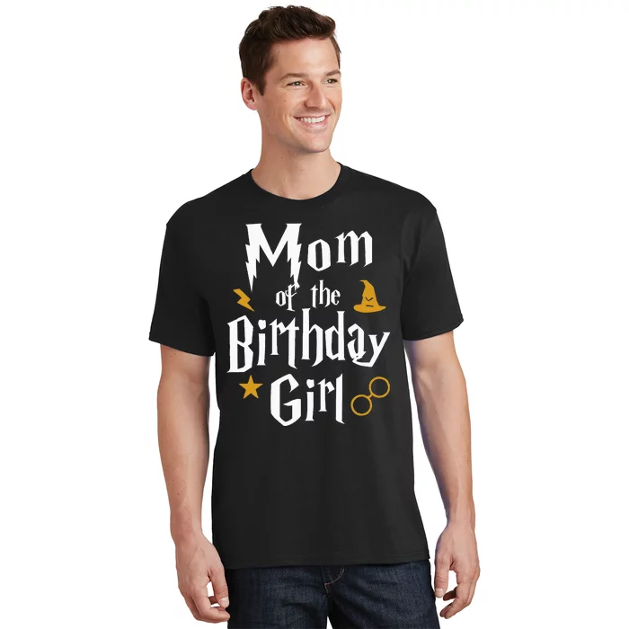 Mom Of The Birthday Girl Wizard 1st Birthday Family Party T-Shirt