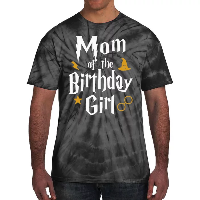 Mom Of The Birthday Girl Wizard 1st Birthday Family Party Tie-Dye T-Shirt